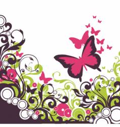 Floral graphic background design vector image