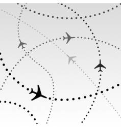 Flight paths vector image