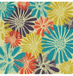 Vintage romantic seamless pattern with summer flow vector image