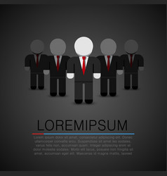The real leader - business man in crowd The real leader - business man in crowd vector image
