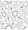 Flowers and dragonflies seamless vector image