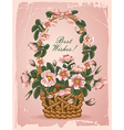 Vintage floral background vector image