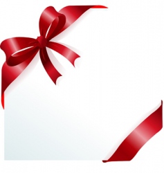 Red ribbon and bow Red ribbon and bow vector image