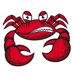 Angry crab vector image