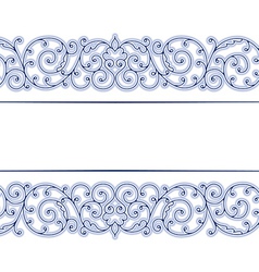 Stylish vintage lace border in vector image