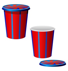 Plastic cups vector image