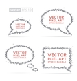 Pixel art speech bubbles vector image