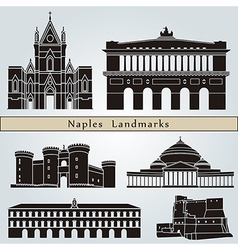 Naples landmarks and monuments vector image