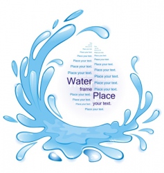 Water frame vector image