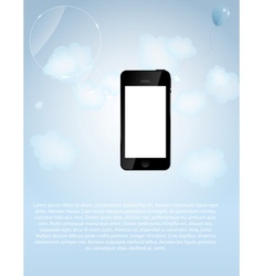 Template for smart phone and mobile phone company vector image