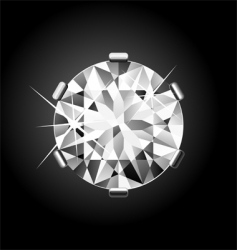 Round diamond vector image