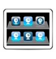 Webcam blue app icons vector image