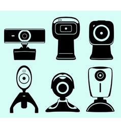 Web camera set vector image