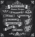 Retro Chalkboard calligraphy banners vector image