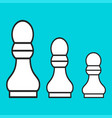 Chess figure a pawn on a blue background Chess figure a pawn on a blue background vector image