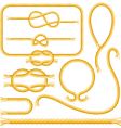 Rope frames and knots vector image