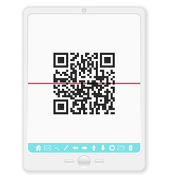 Qr scanner modern flat style Royalty Free Vector Image