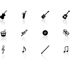 Musical icons vector image