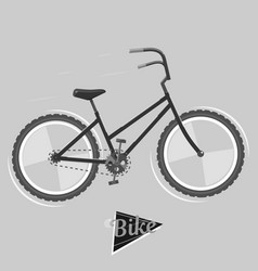 Black and white bike cycling concept bicycle Black and white bike cycling concept bicycle vector image