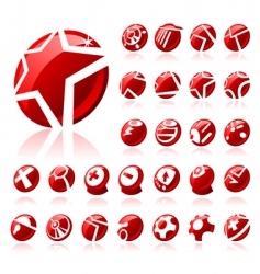 Set of original icons vector image