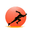 Marathon Runner Athlete Running Finish Line vector image