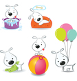Set of funny puppies vector image