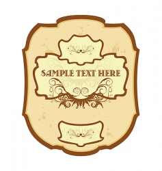 Vintage label wine vector image
