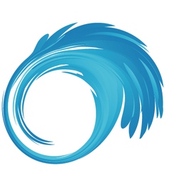 Splash blue water logo vector image