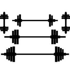 Silhouettes of weights second variant vector image