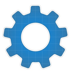 Blueprint Gear Icon vector image