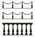Architectural element balustrade fence chain vector image