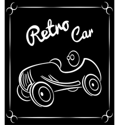 Vehicle retro silhouette vector image