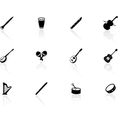 Musical instrument icons vector image