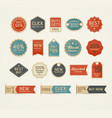 Set of retro vintage badges and labels design vector image