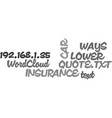 Ways to lower your car insurance quote text word Ways to lower your car insurance quote text word vector image