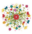 Colorful bouquet made of flowers vector image