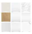 Collection of note papers background vector image