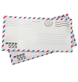Two airmail envelopes vector image