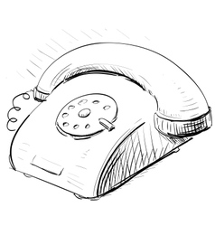 Vintage phone vector image