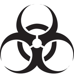 Black biohazard symbol vector image