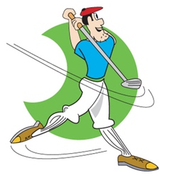 Golfer vector image