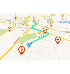 Navigation map vector image