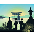 Attractions of Japan vector image
