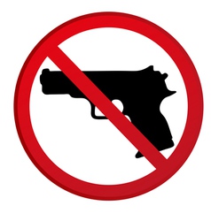 No guns allowed sign vector image