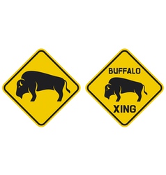 - warning buffalo sign vector image