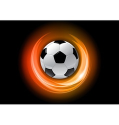 Football neon light dark orange vector image