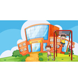 Kids and monkey bar vector image