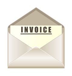 Envelope with invoice document vector image