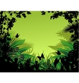 Tropical forest background vector image