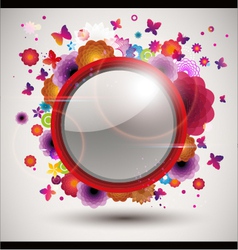 Spring floral banner vector image